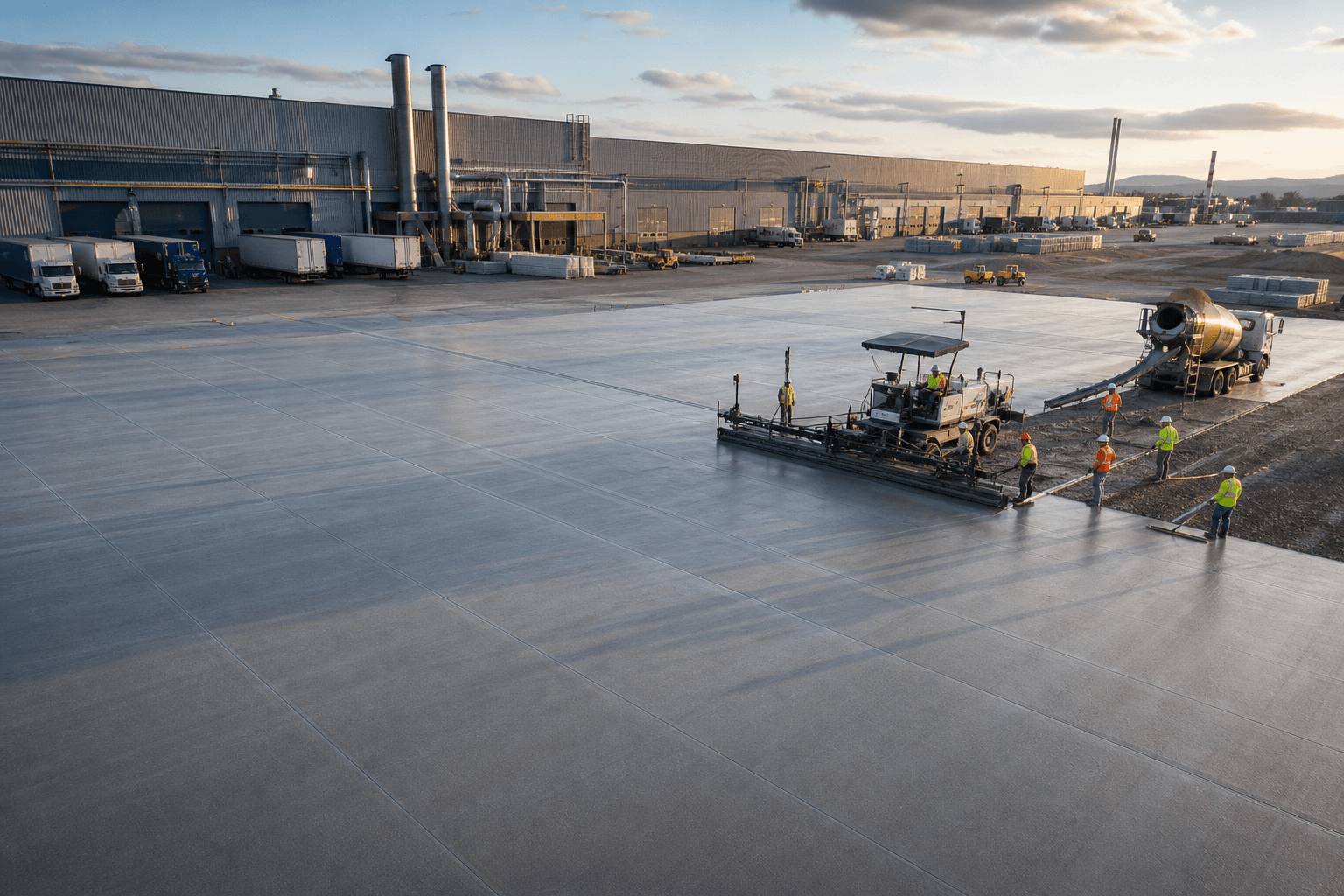 36.000 m² Fiber Donatılı Fabrika Saha Betonu