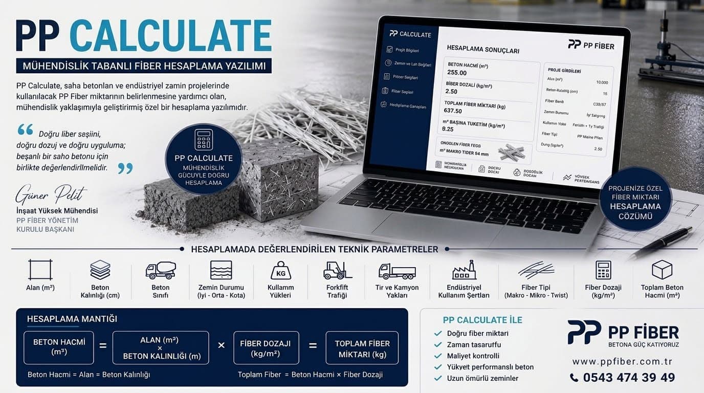 PP CALCULATE – Mühendislik Tabanlı Fiber Donatı Hesaplama Yazılımı
